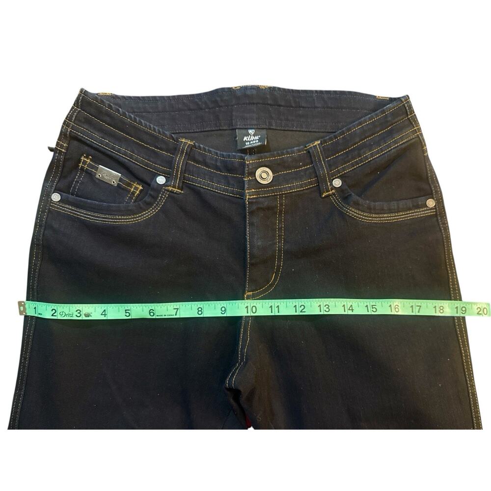 Kuhl Danzr Skinny Jeans 360 Stretch Midnight Blue Drawcord Inner Waist Womens 10 - Picture 14 of 16